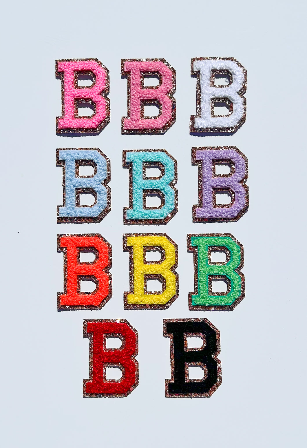 Letter B Varsity Glitter Patch