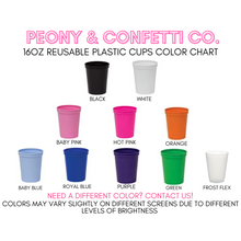 Load image into Gallery viewer, Personalized Bow Cup 16oz Plastic Party Cups {Set of 6}
