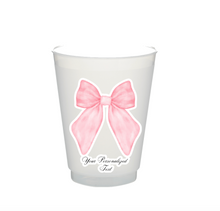 Load image into Gallery viewer, Personalized Bow Cup 16oz Plastic Party Cups {Set of 6}
