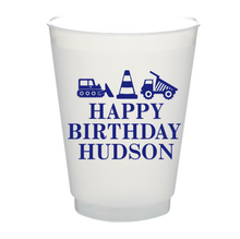 Load image into Gallery viewer, Personalized Construction Icons Theme Cups 16oz Plastic Stadium Cups

