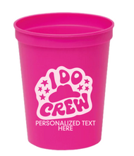 Load image into Gallery viewer, Personalizable &#39;I Do Crew&#39; Rodeo Theme Bachelorette Cups 16oz Plastic Stadium Cups

