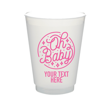 Load image into Gallery viewer, Personalized &#39;Oh Baby with Stars&#39; Cups 16oz Plastic Stadium Cups
